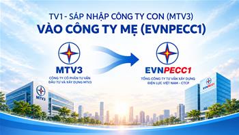 CBTT v/v Sáp nhập công ty con (MTV3) vào Công ty mẹ (EVNPECC1)