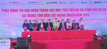 Phát động thi đua hoàn thành các mục tiêu tiến độ thi công các dự án tại Trung tâm Điện lực Quảng Trạch năm 2025